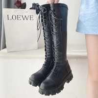 Gothic Punk Black Platform Motrocycle Boots - Thumbnail 6
