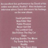 DAVID BOWIE Music Choice November 2.2003 DVD - Thumbnail 1