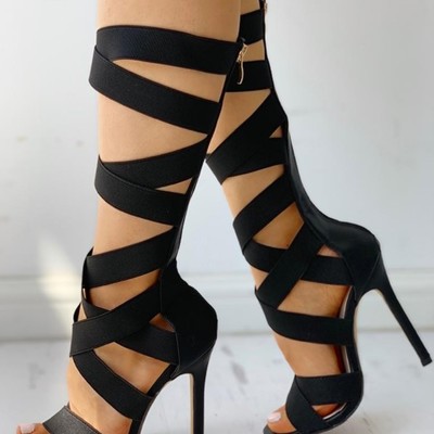 Sexy lace up women's summer sandals - Thumbnail 3