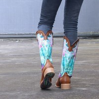 Beautiful Western Mid Calf Boots - Thumbnail 1