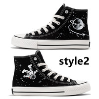 Harajuku universe planet astronaut hand-painted shoes - Thumbnail 2