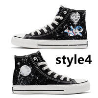 Harajuku universe planet astronaut hand-painted shoes - Thumbnail 8