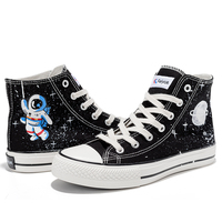 Harajuku universe planet astronaut hand-painted shoes - Thumbnail 9