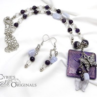 Amethyst Butterfly Set - Thumbnail 1