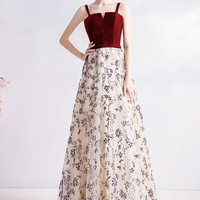 Shiny tulle sequins long prom dress evening dress - Thumbnail 7