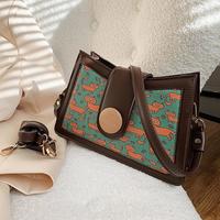 Vintage Strawberry/Cat Printed Shoulder Bag - Thumbnail 3