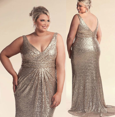 Plus Size Prom Dresses Bridesmaid Dresses Sequins