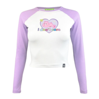 90s "I DON'T CARE" BEAR LONG SLEEVE TEE - Thumbnail 2
