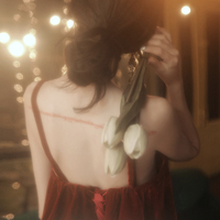 Cute lace short A line prom dress homecoming dress - Thumbnail 4