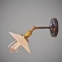 Industrial Swivel Sconce - Machine Age Lamp with Glass Shade-1