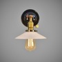 Industrial Swivel Sconce - Machine Age Lamp with Glass Shade-2