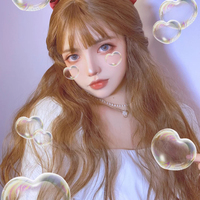 Golden Mixed Curly Long Wigs - Thumbnail 2