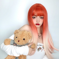 Orange Mixed Long Cosplay Wig - Thumbnail 1