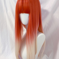 Orange Mixed Long Cosplay Wig - Thumbnail 4