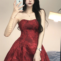 Cute A line short prom dress party dress - Thumbnail 1