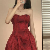 Cute A line short prom dress party dress - Thumbnail 2