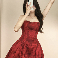 Cute A line short prom dress party dress - Thumbnail 4