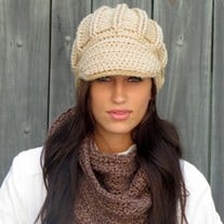 NewsBoy Hat Textured Post Women's Oversized Newsboy Hat 