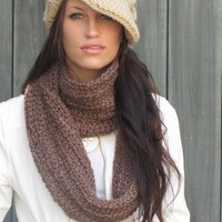 NewsBoy Hat Textured Post Women's Oversized Newsboy Hat  - Thumbnail 3