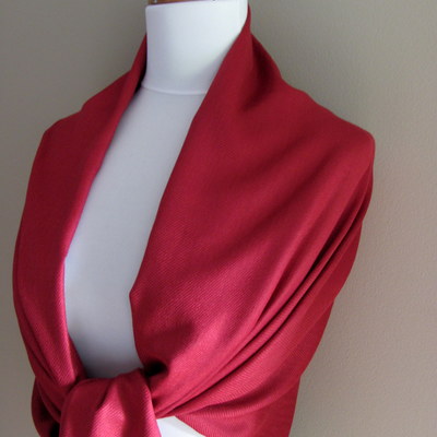 Crimson red pashmina scarf, wedding scarf, bridal shawl - or choose your color