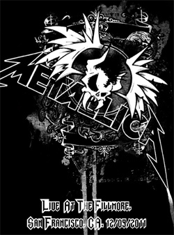 METALLICA Live At The Fillmore, San Francisco, CA. 12.09.2011 DVD