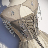 Stylish tulle long prom dress A line evening dress - Thumbnail 2