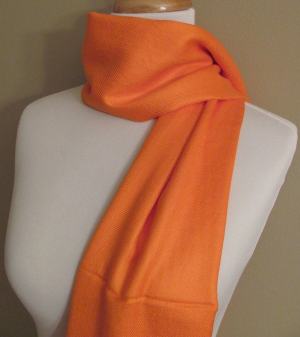 Orange Pashmina Scarf, Bridesmaid Shawl, Wedding Shawl - or CHOOSE Your Color