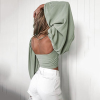 Bowknot Puff Sleeve Sexy Bra Tops - Thumbnail 3