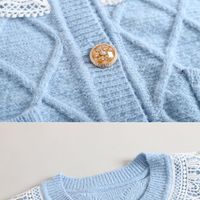 New sexy lace lapel sweater - Thumbnail 2