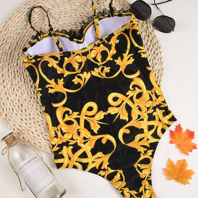 Sexy lace one-piece swimsuit bikini