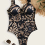 Printed Sexy One-Piece Bikini Swimsuit-1