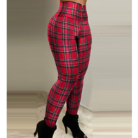 Check Print Skinny Pants - Thumbnail 1
