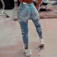 Casual Ripped Skinny Jeans - Thumbnail 2