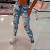 Casual Ripped Skinny Jeans - Thumbnail 1