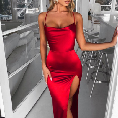 Sexy cross sling sleeveless dress