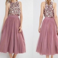 Two Pieces Homecoming Dress,Short Prom Dresses,Graduation Dress,Short Homecoming Dress,159 - Thumbnail 1