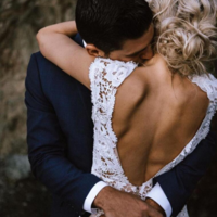 2021 Backless Lace Wedding Dresses,Wedding Dress,Custom Made Wedding Gown,166 - Thumbnail 1