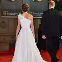 Kate Middleton Chiffon Evening Dress with Single Shoulder Design,172 - Thumbnail 1