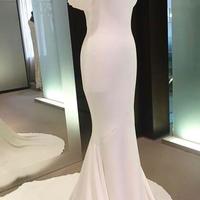 Wedding Dresses,Off The Shoulder Prom Dresses,White Prom Dresses,Mermaid Prom Dresses,Long Prom Dress,175 - Thumbnail 2