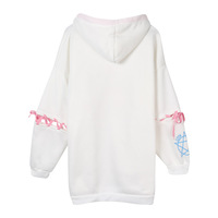 Cute Rabbit Evil Pentagon Lace Up Long Sleeve Hoodie Oversize Sweater Sweatshirt Pullover Jumper E-Girl Kawaii Korean Japanese Harajuku Streetwear - Thumbnail 9