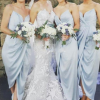 Satin bridesmaid dresses, Spaghetti bridesmaid dresses, New arrival bridesmaid dresses, Cheap bridesmaid dresses, Prom dresses,909 - Thumbnail 1