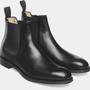 Handmade Black Calf Leather Skin Chelsea Boot For Ideal Men-1