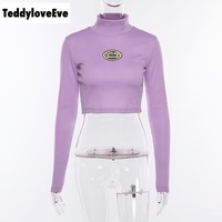 Cute Purple Knit Long Sleeve Shirt Turtleneck Sweatshirt T-shirt Top Autumn E-Girl Kawaii Korean Japanese Harajuku Streetwear - Thumbnail 7