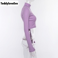 Cute Purple Knit Long Sleeve Shirt Turtleneck Sweatshirt T-shirt Top Autumn E-Girl Kawaii Korean Japanese Harajuku Streetwear - Thumbnail 8