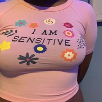 Cute Sensitive Pink Flower Embroidery Sexy Crop Top Short Sleeve Shirt Tee T-shirt Summer Casual E-Girl Kawaii Korean Japanese Harajuku Streetwear - Thumbnail 4