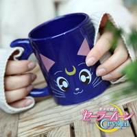 Harajuku Sailor Moon Cat Couple Pair Luna Ceramic Water Cup Mug (Two) - Thumbnail 3