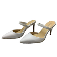 Hollow white pointed rivet stiletto black high heel sandals women 2021 S-252 - Thumbnail 1