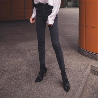 Black socks boots stretch boots women short boots S-254