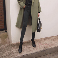 Black socks boots stretch boots women short boots S-254 - Thumbnail 1