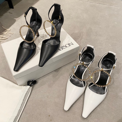 Black high heel women sandals S-259